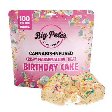 Big Pete's Treats — Pete S Crispy Marshmallow Treat - Birthday Cake