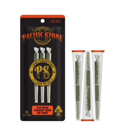 Pacific Stone — Sativa Variety Pack (S) Blue Dream, Starberry Cough, Purple Tangie PREROLLS 3pk - Pacific Stone - 3g
