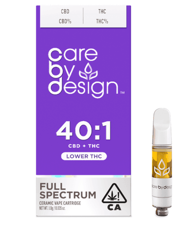 CARE BY DESIGN — Care By Design Cartridge 40:1 CBD:THC 1g - 1g